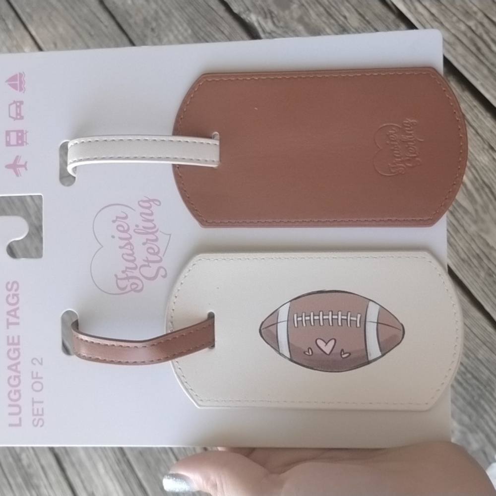 Frasier Sterling Football Luggage Tags